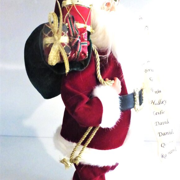 2 SANTA Table Pieces Santa List Naughty or Nice Fire Place Mantel Santa - Picture 2 of 11